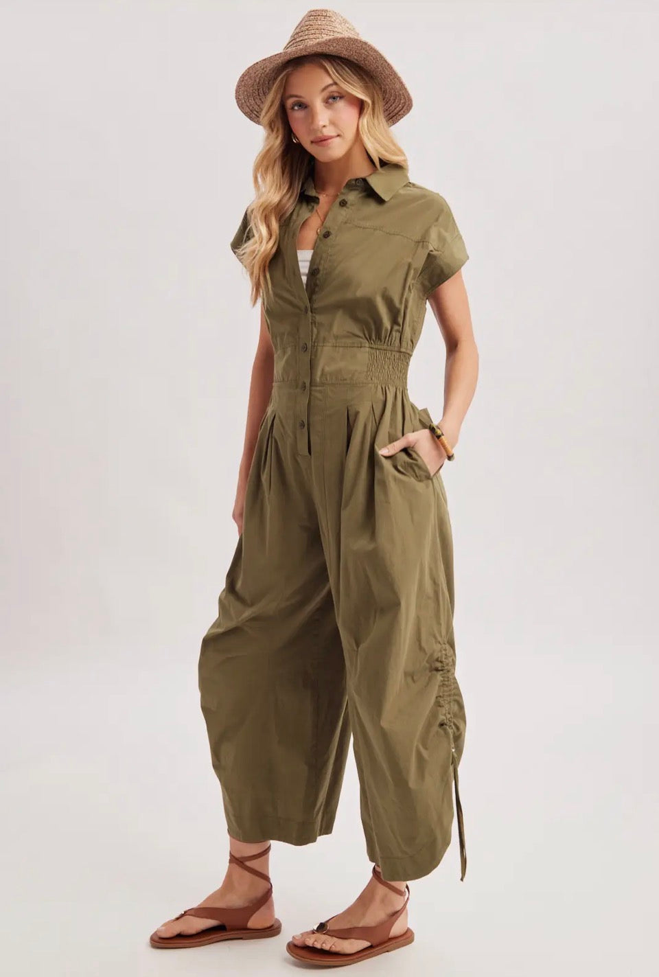 Roan Utility Button Down Jumpsuit