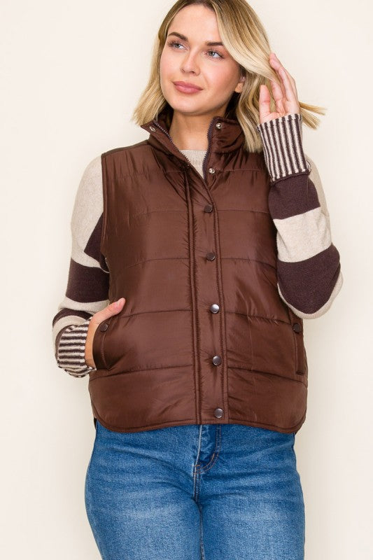 Zip Up Puffer Vest
