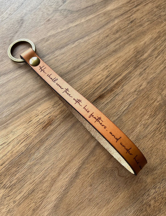 Leather Wristlet Keychain