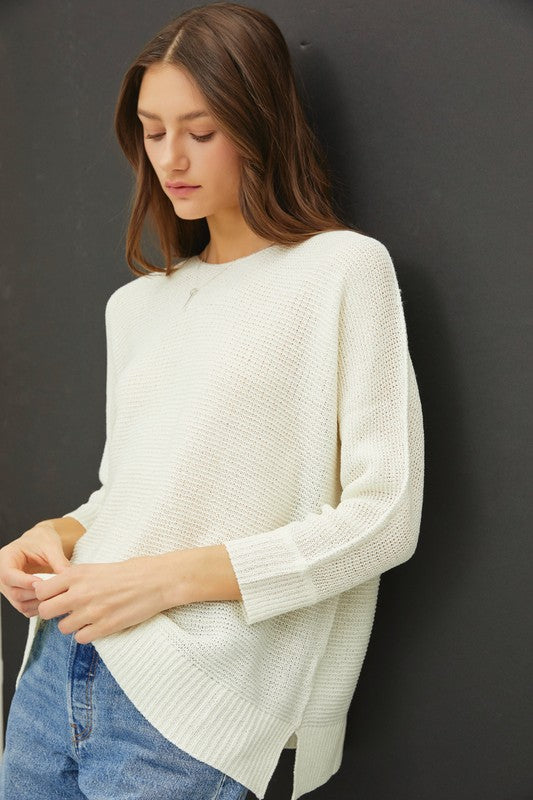 Jillian Side Slit Sweater