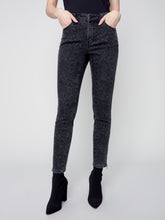 Load image into Gallery viewer, Charlie B Printed Stretch Skinny Zip Bottoms