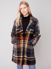 Load image into Gallery viewer, Straight Plaid Boucle Coat