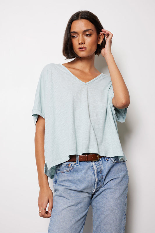 Bobi Oversized V Neck Tee