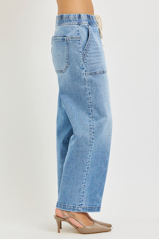 Sasha Slouchy Crop Patch Pocket Jeans