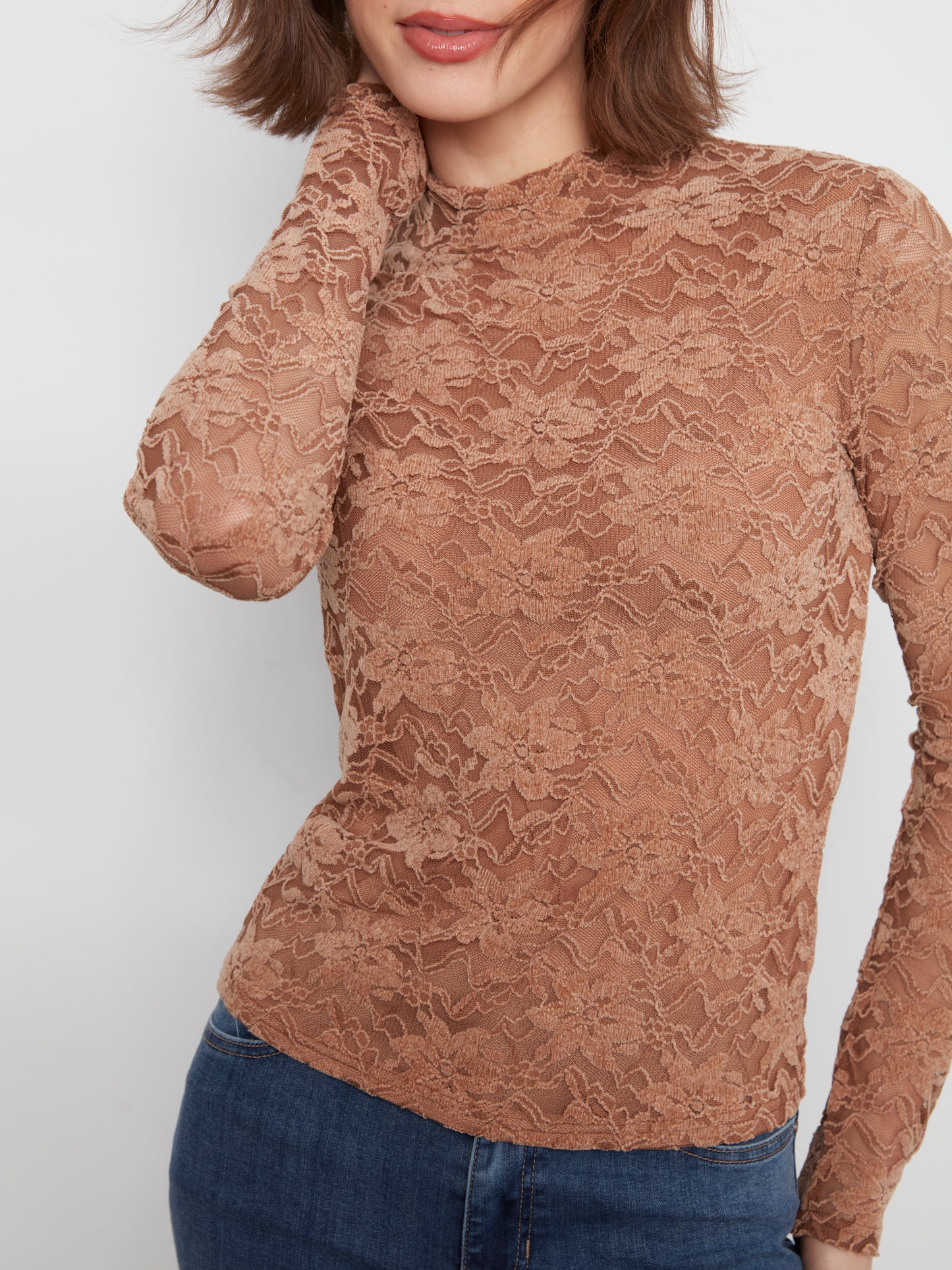 Charlie B Lacy Mock Neck