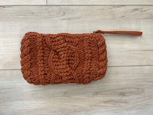 Woven Cable Knit Clutch