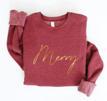 Load image into Gallery viewer, Merry Foil Graphic Sweatshirt