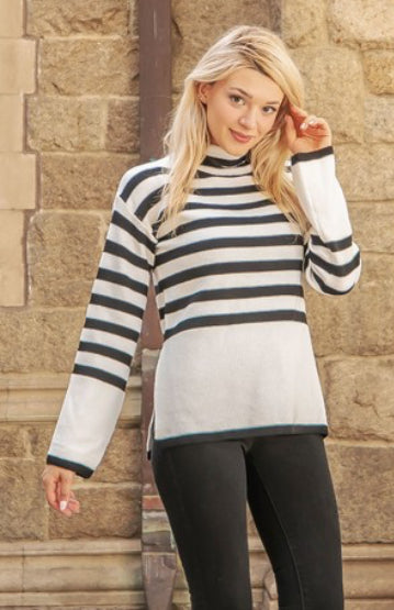 SALE Prices are full, Taylor Striped Knit Sweater