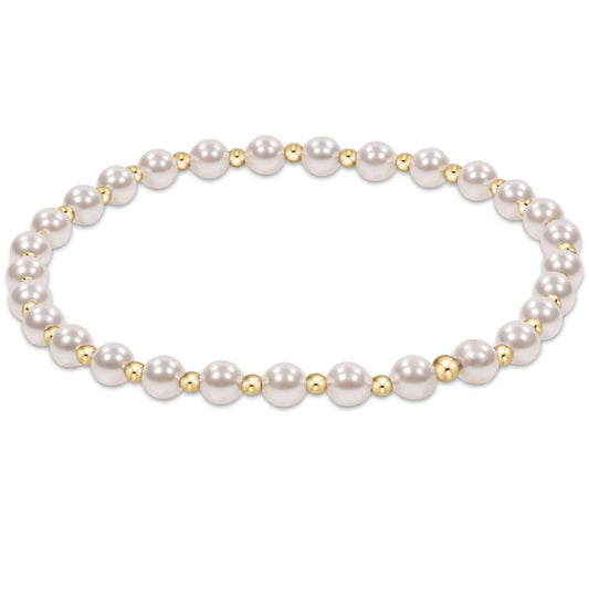 Enewton Gold Grateful Pattern Beaded Pearl Bracelet