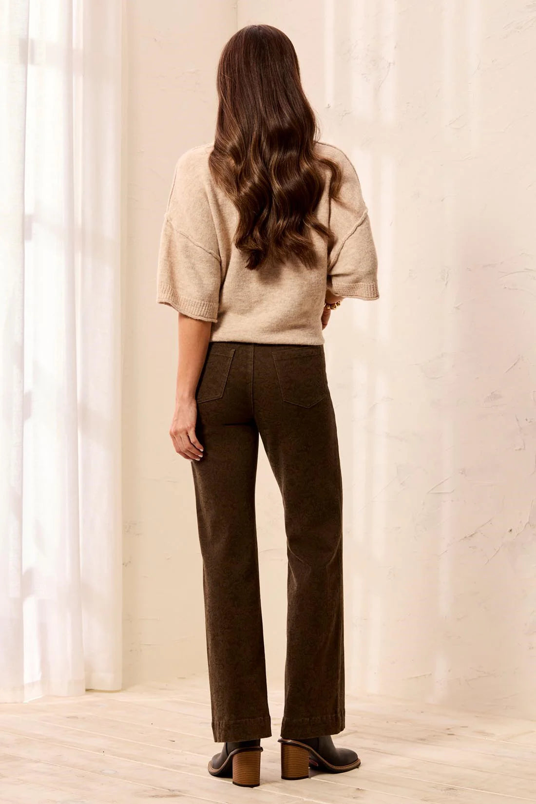 Tribal High Rise Soft Pattern Twill Pant