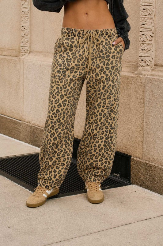 Leopard Parachute Pant