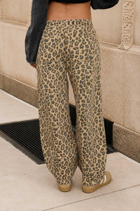 Leopard Parachute Pant