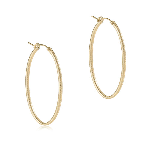 Enewton Oval Gold 2” Hoop Textured