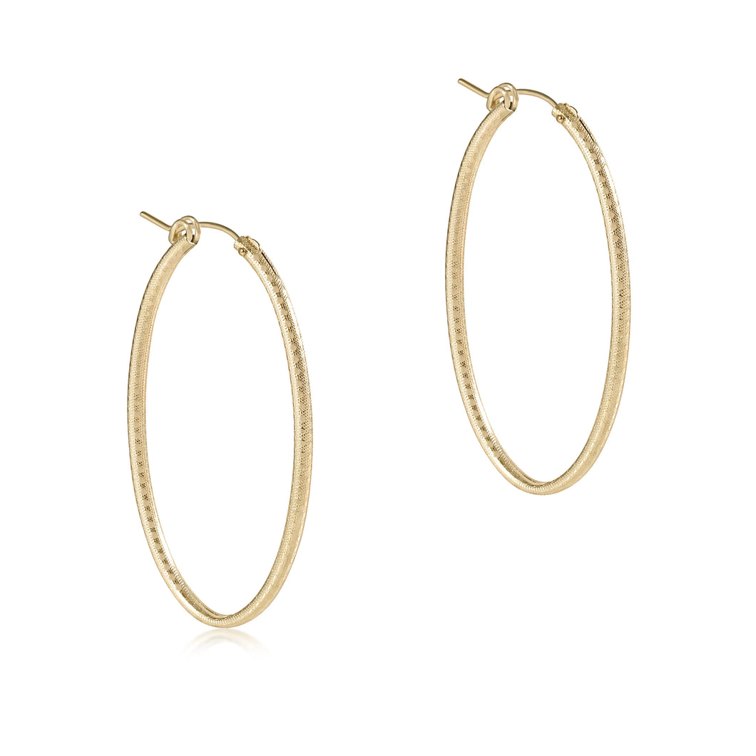 Enewton Oval Gold 2” Hoop Textured