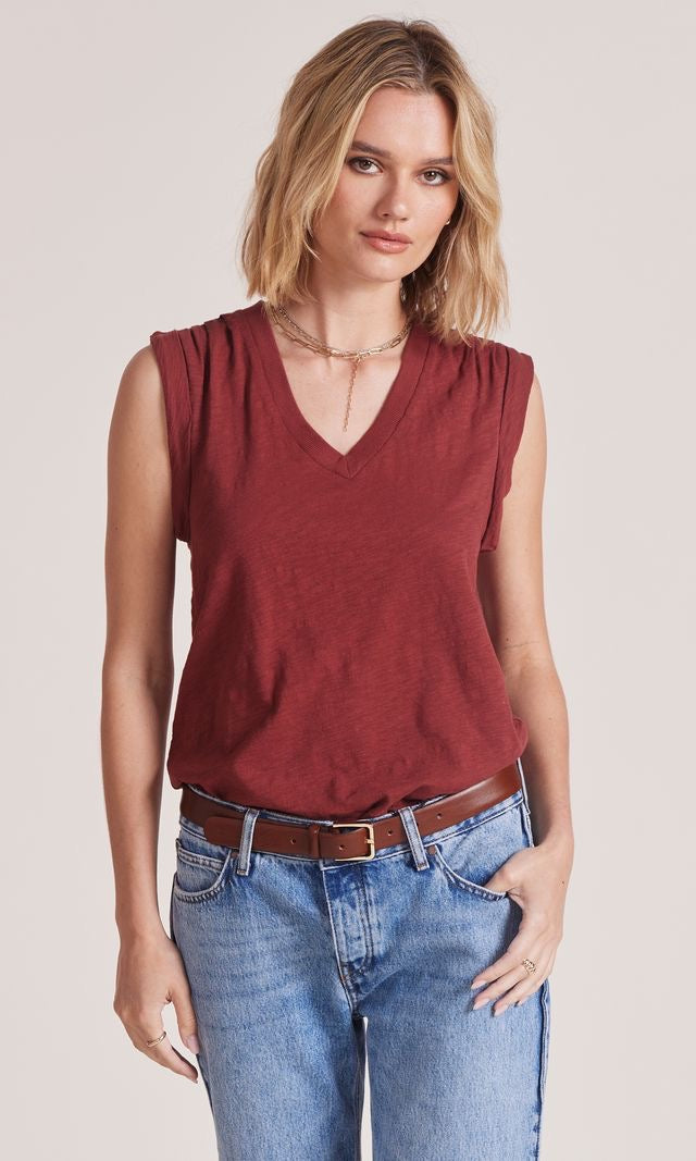 Bobi Pleated Muscle Tank