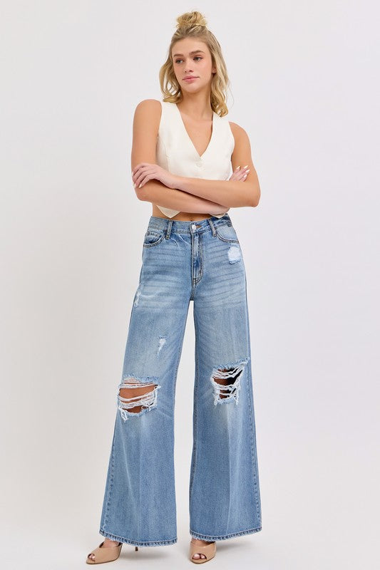 Santa Cruz Distressed Wide Leg