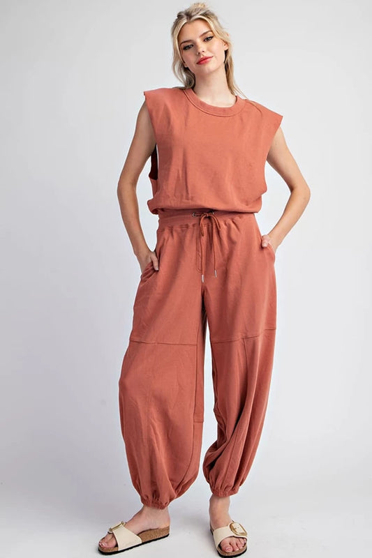 Jade Mineral Wash Jumpsuit