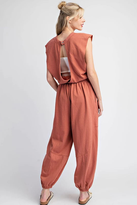 Jade Mineral Wash Jumpsuit