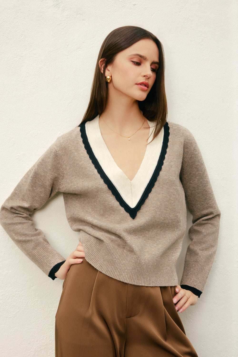 Varsity Contrast Sweater