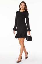 Load image into Gallery viewer, Little Black Ruffle Dress