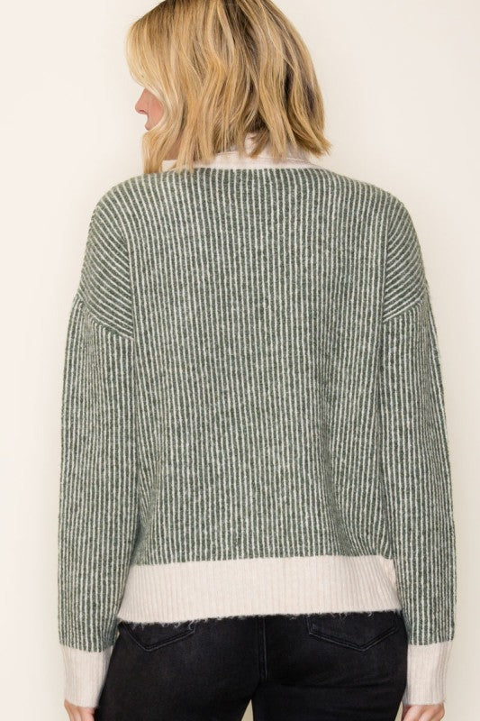 Jade Ribbed Sweater