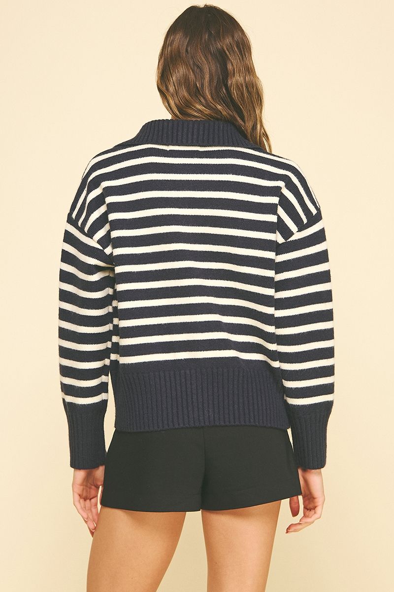 Striped Zip Up