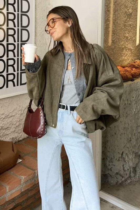 Brushed Suede Jacket