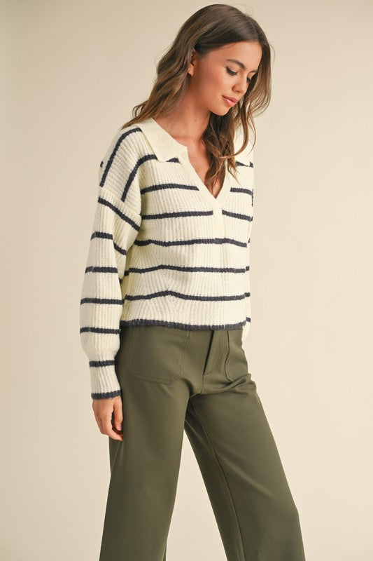 Nina Navy Stripe Sweater