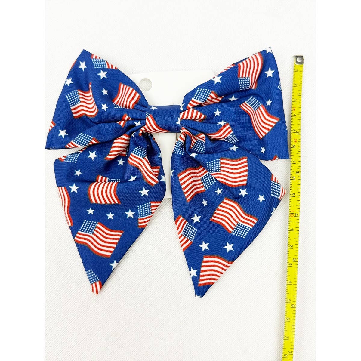 American Flag Bow Hair Clip Set: MIX COLOR / ONE(12)