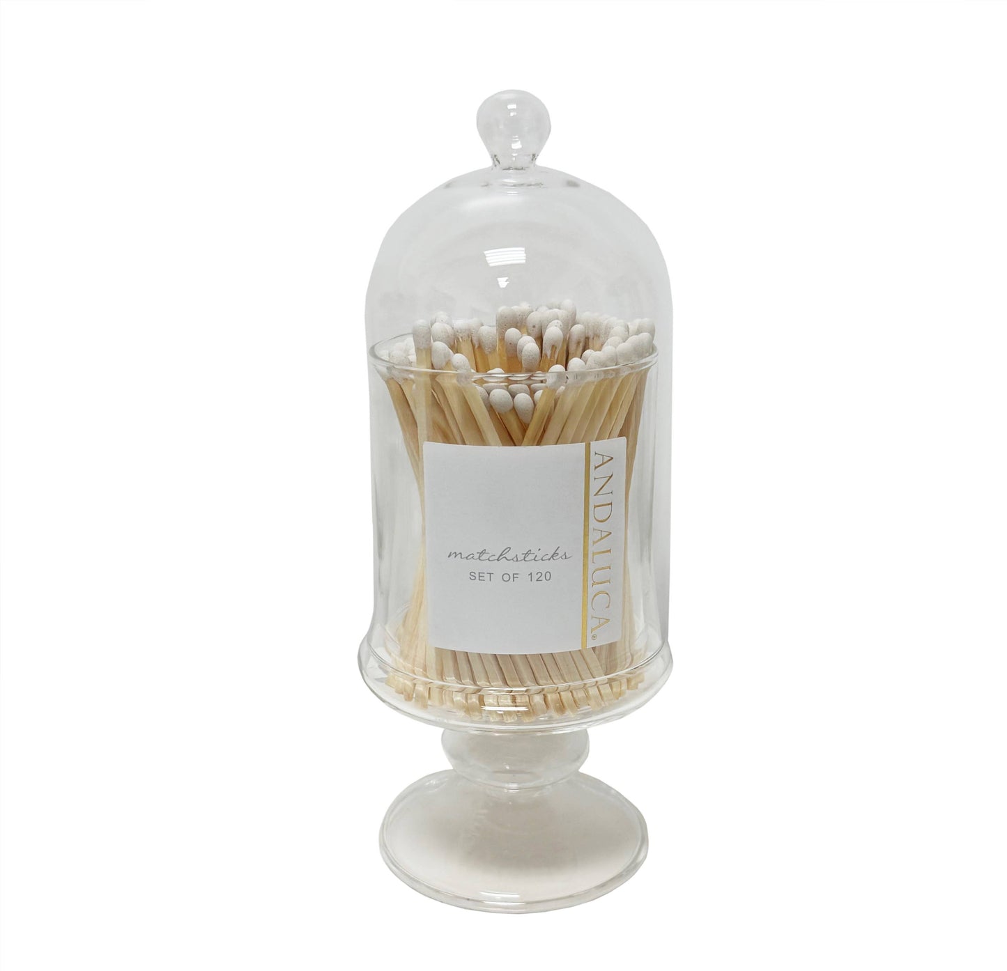 Glass Jar with Lid & Wooden White Matches