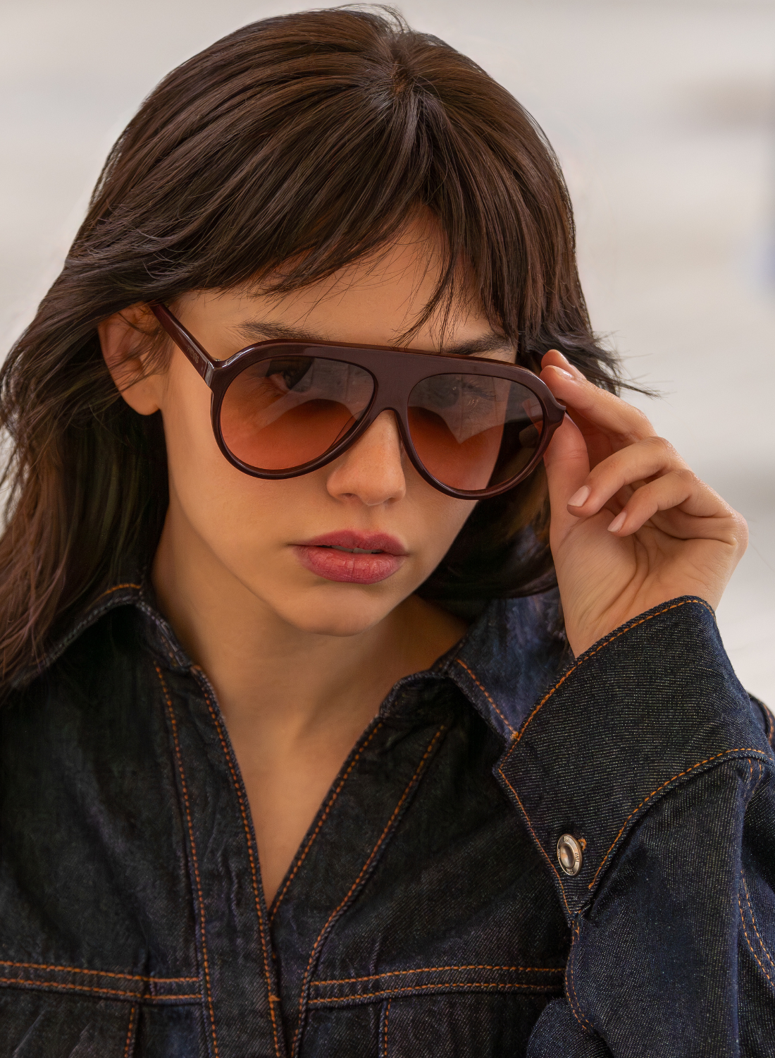 Maxwell Acetate Unisex Aviator Sunglasses  : Burgundy