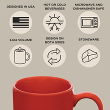 Load image into Gallery viewer, Ho Ho Ho Red Stoneware Coffee Mug