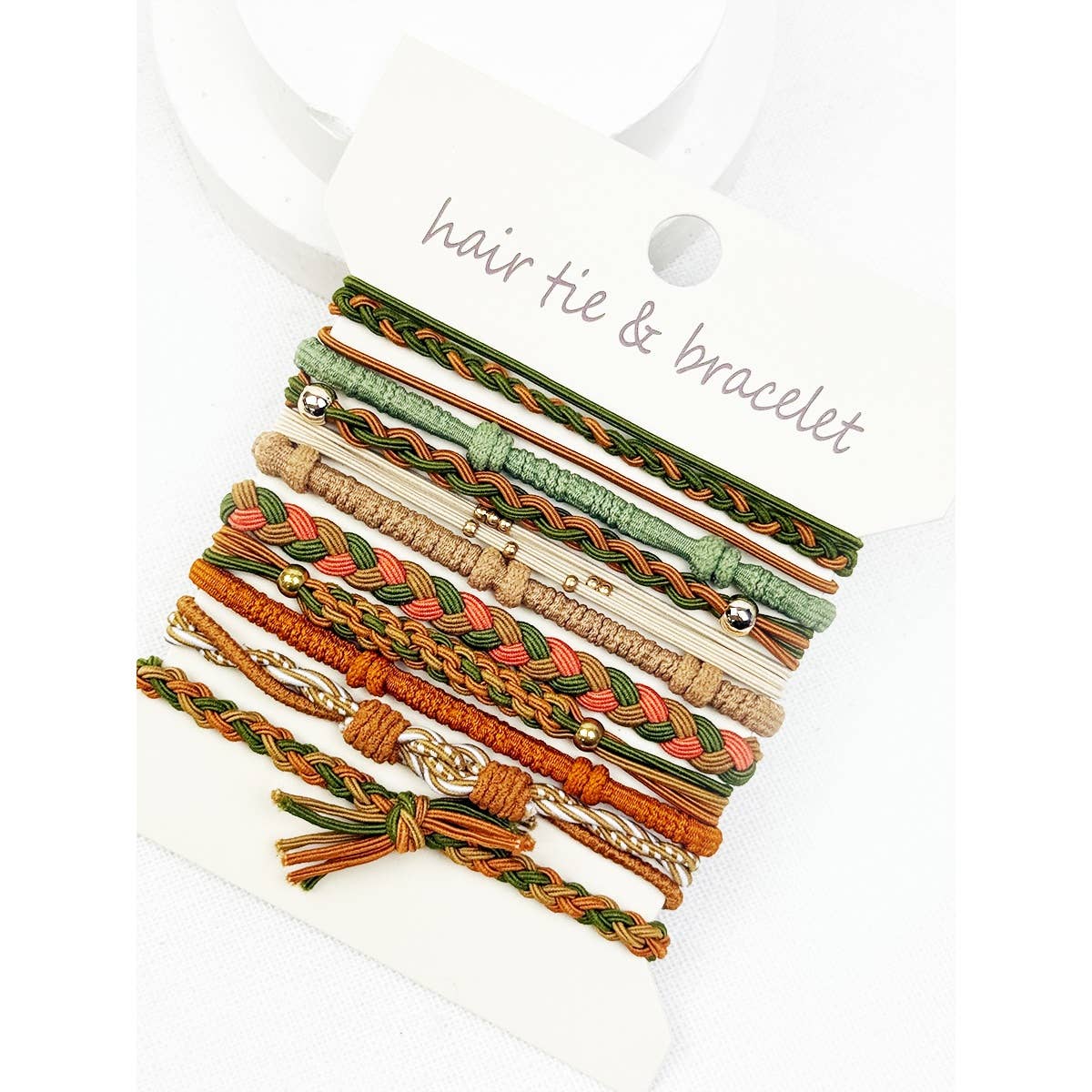 Boho Inspired Color Shades Hair Tie Bracelets: MIX COLOR / ONE(6)