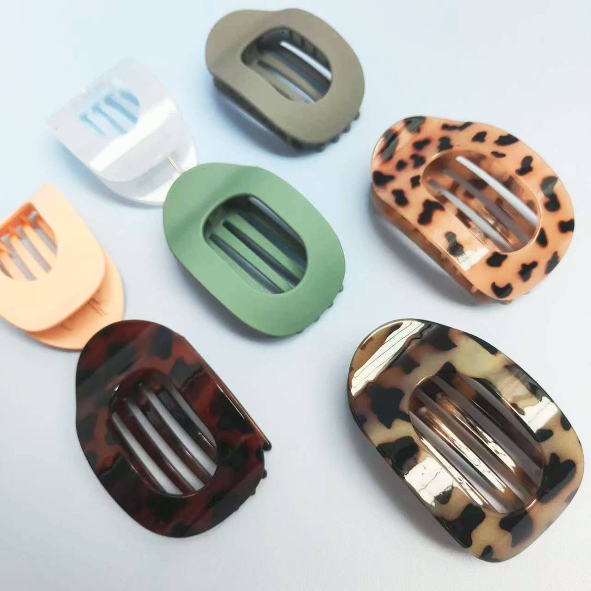 Oval Flat Hair Clip for Women, Strong Grip Clamp_CWAHA07281: MATTEBLACK / (OS) 1