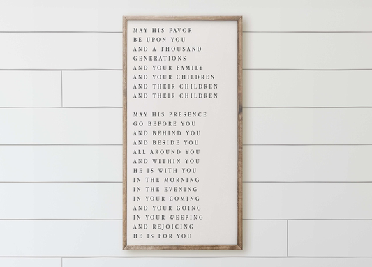 May His Favor Be Upon You 12x24