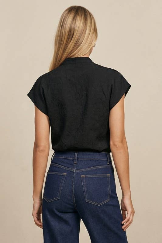 Soft Matte Drop Shoulder Blouse: Off White / L