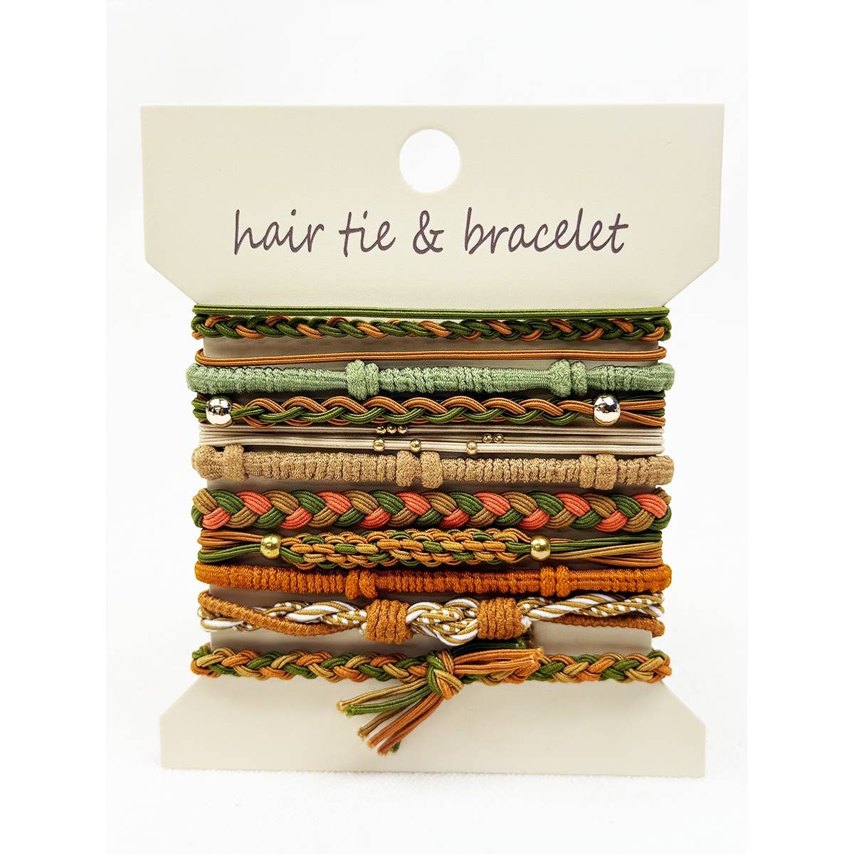 Boho Inspired Color Shades Hair Tie Bracelets: MIX COLOR / ONE(6)