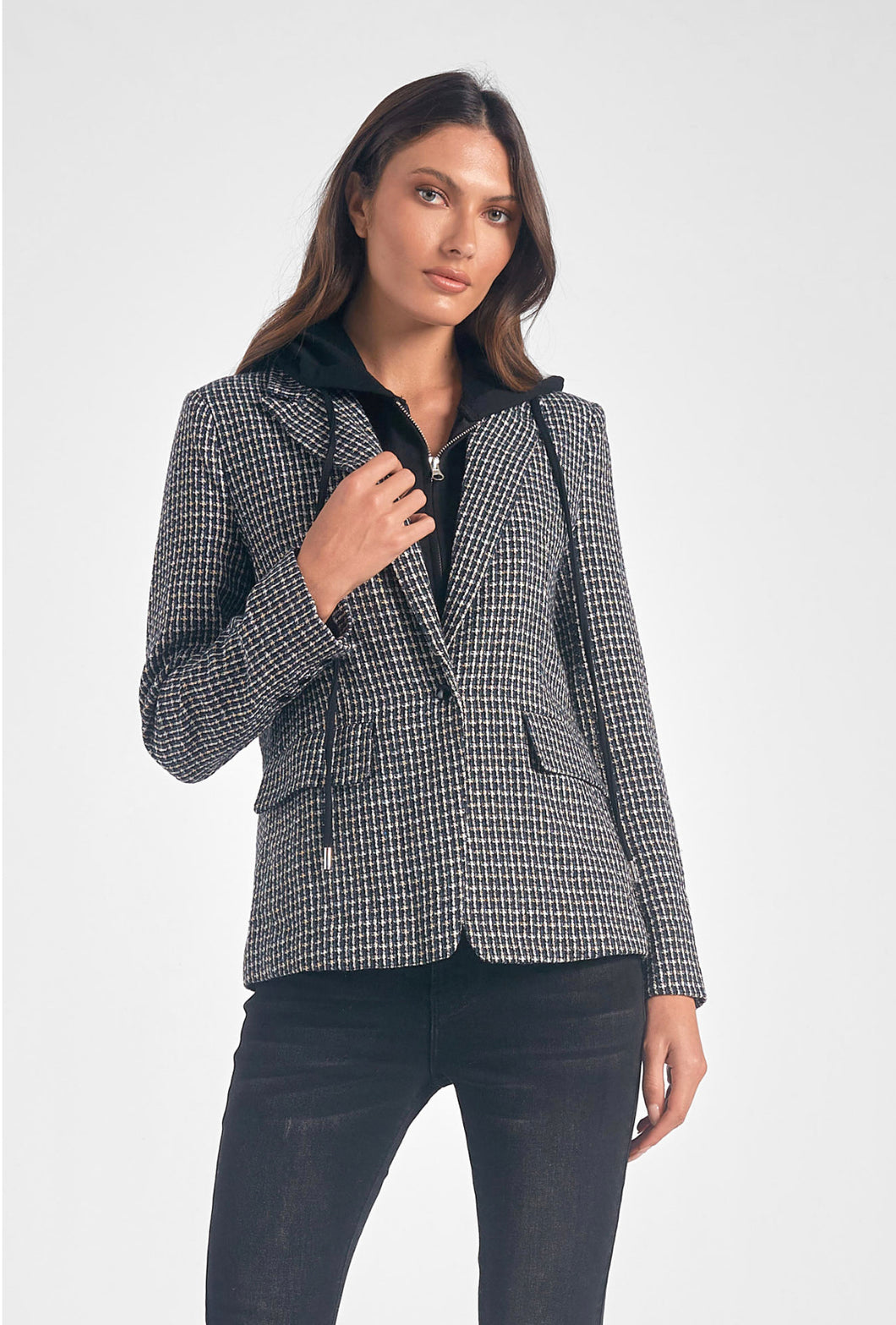 Elan Plaid Blazer