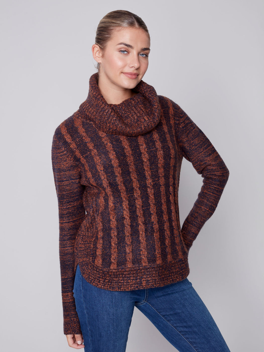 Charlie B Becca Cable Knit Sweater