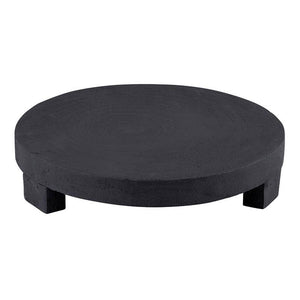 Black 12" Plwnia Pedestal Tray