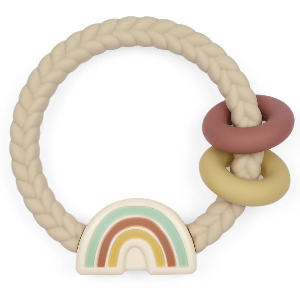 Rainbow Silicone Teether Rattles