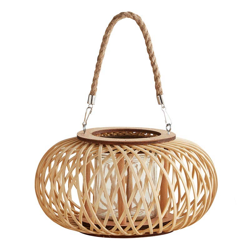 Round Tan Lantern Md