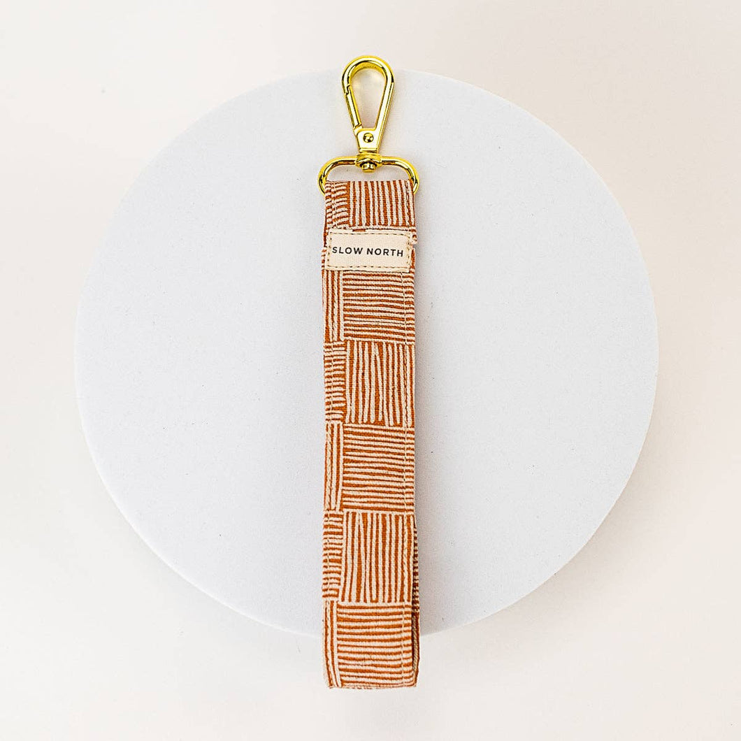 Wristlet Keychain - Copper Fields