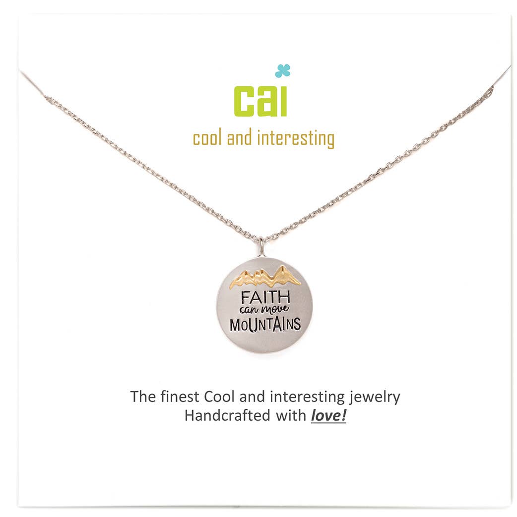 Silver Faith Can Move Mountains Necklace