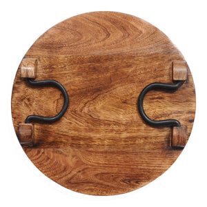 Wood Party Serving Platter-Round