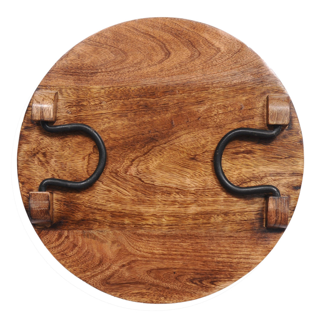 Wood Party Serving Platter-Round