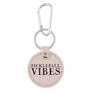 Round Leather Keychain-PB Vibes