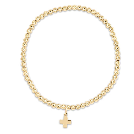 Enewton Classic Gold 3mm Bead Signature Cross Charm