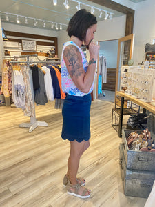 SALE Seaside Scallop Skort