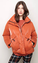 Load image into Gallery viewer, Charlie B Solid Liquid Puffer Coat